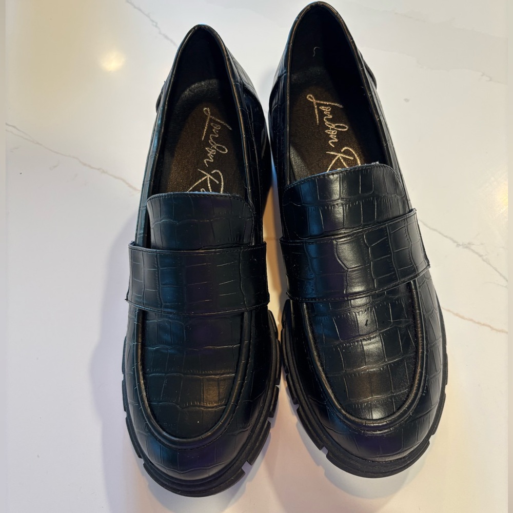 London Rag Benz Crocodile Platform Loafer size 8 worn once